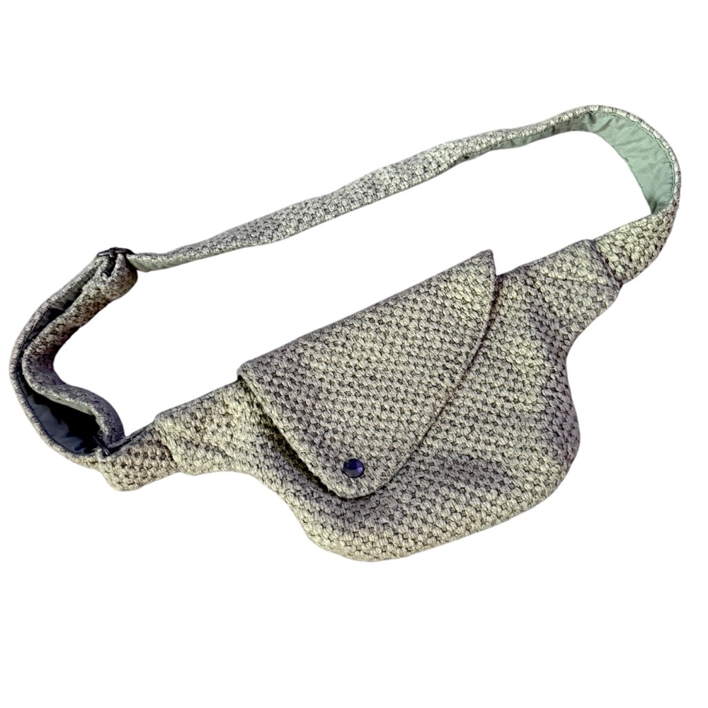 Free People Kinsley Knit Sling Green Flap Bag - Picture 3 of 8